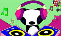 Раскраска для музыкальной панды играть онлайн