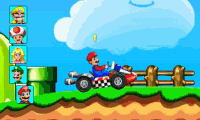 Супер-гонка Марио играть онлайн